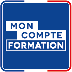 Logo moncompteformation fond bleu